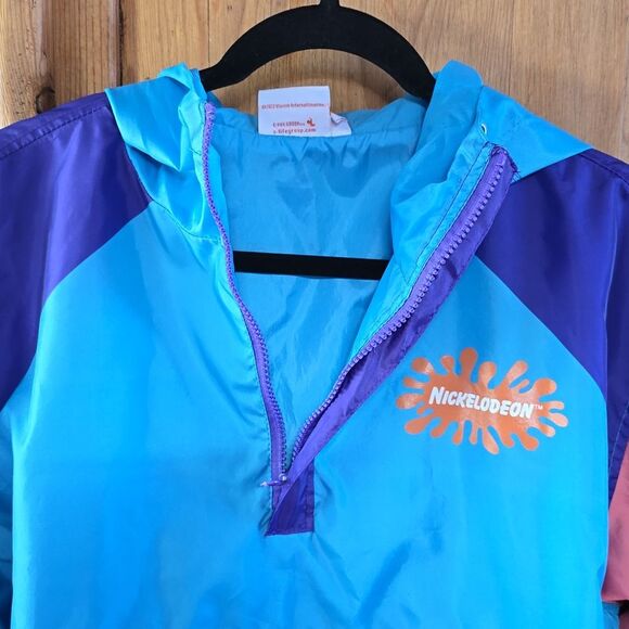 Nickelodeon Rugrats Windbreaker Jacket - Size L | Hooded Quarter-Zip Dinasauer🦖 - Picture 6 of 15